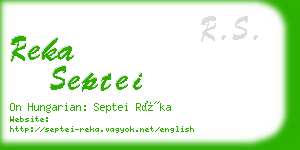reka septei business card